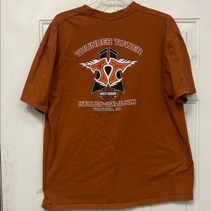 (🙈2For $20) Harley-Davidson Thunder Tower Columbia SC Men's XL Rust T-Shirt
